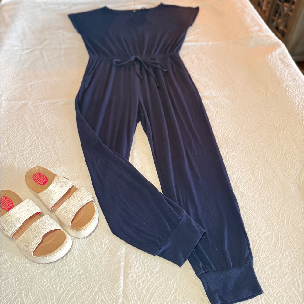 Chic Navy Blue Jumpsuit